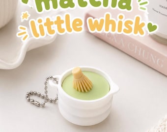 Porte-clés anti-stress Matcha Tea, Fouet à matcha mignon, Jouet de bureau kawaii, Porte-clés sensoriel, Mini tasse à matcha anti-stress, Cadeau pour les amateurs de matcha