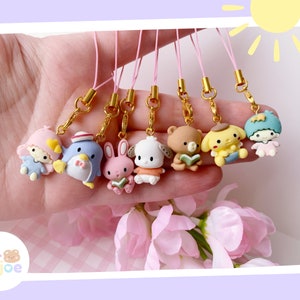 Pendentif pour sac, téléphone, Tamagotchi ou Nintendo Switch Personnages en résine. image 1