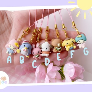 Pendentif pour sac, téléphone, Tamagotchi ou Nintendo Switch Personnages en résine. image 3