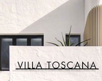 Personalized Metal Villa Name Sign, Custom House Entry Sign, Custom Metal Family Name, Cottage Name Sign, Family Name Sign, Anniversary Gift