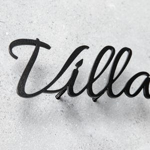 Targa con nome della casa, targa con nome della casa per esterni, insegna in metallo personalizzata, insegne per esterni della casa, targa con nome della casa tradizionale, insegna con indirizzo, insegna della casa immagine 7