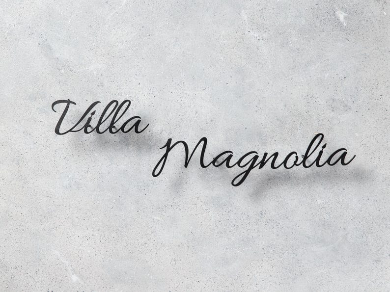 Targa con nome della casa, targa con nome della casa per esterni, insegna in metallo personalizzata, insegne per esterni della casa, targa con nome della casa tradizionale, insegna con indirizzo, insegna della casa immagine 2