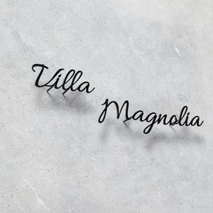 Targa con nome della casa, targa con nome della casa per esterni, insegna in metallo personalizzata, insegne per esterni della casa, targa con nome della casa tradizionale, insegna con indirizzo, insegna della casa immagine 3