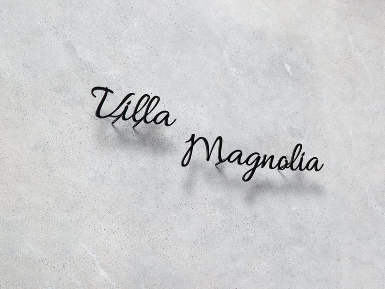 Targa con nome della casa, targa con nome della casa per esterni, insegna in metallo personalizzata, insegne per esterni della casa, targa con nome della casa tradizionale, insegna con indirizzo, insegna della casa immagine 3