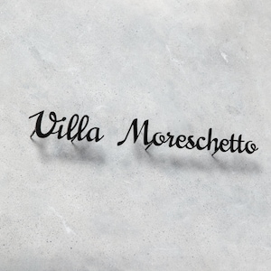 Placa de metal moderna, decoração com palavras em metal, letras de metal para parede ao ar livre, placa de sobrenome personalizada, placa de sobrenome, presente de casamento