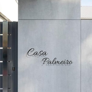 Letrero de metal moderno personalizado con el nombre de la casa, letrero personalizado con el nombre de la villa, apellido de metal personalizado único, el mejor regalo de aniversario, regalo de Navidad