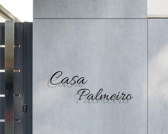 Custom Modern Metal Casa Name Sign, Personalized Villa Name Sign, Unique Custom Metal Family Name, Best Anniversary Gift, Christmas Gift