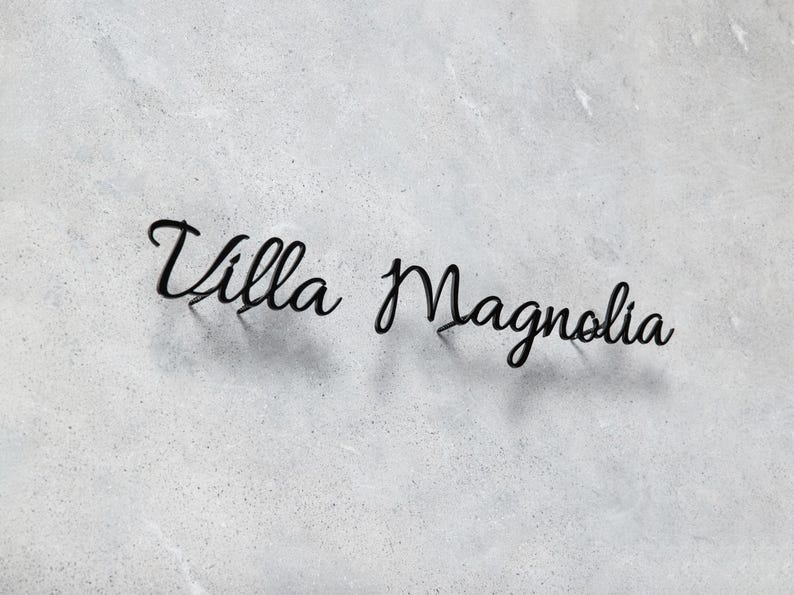 Targa con nome della casa, targa con nome della casa per esterni, insegna in metallo personalizzata, insegne per esterni della casa, targa con nome della casa tradizionale, insegna con indirizzo, insegna della casa immagine 6