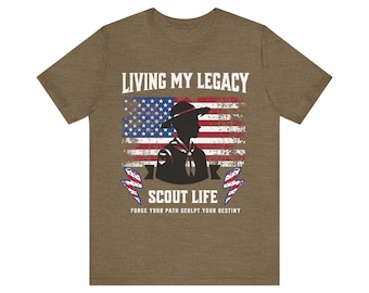 Maglietta della vita scout, maglietta scout, nuova maglietta scout, maglietta del campo estivo, maglietta estiva, vivere la mia eredità, regalo scout, regalo per capo scout