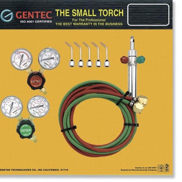 Gentec Small Oxygen/Propane Torch Kit with Regulators for Larger Tanks