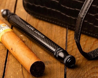 Carbon Fiber Multi Tool: Cigar Punch, Stand, Spear