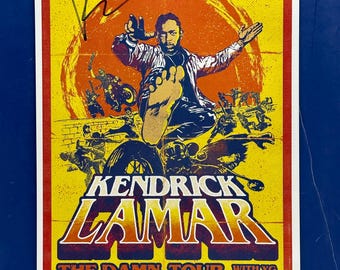 Kendrick Lamar - the Damn Tour Signed Music Poster COA 