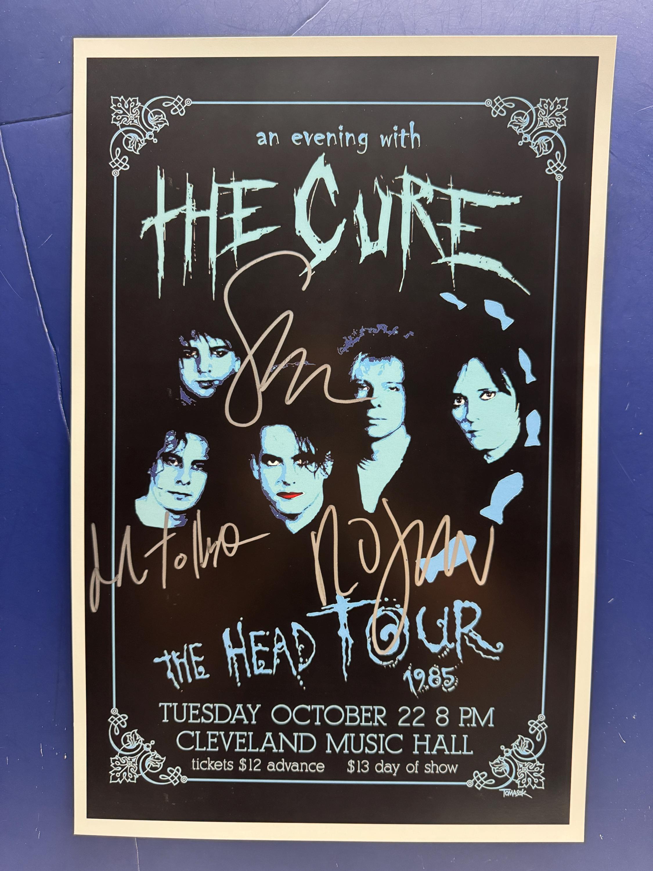 The Cure - the Head Tour 1985 - 3 Band-members Signed