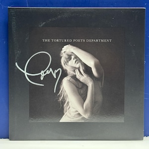 Taylor Swift - The Tortured Poets Department - Versión Black Dog - Nuevo disco de vinilo LP firmado con certificado de autenticidad.