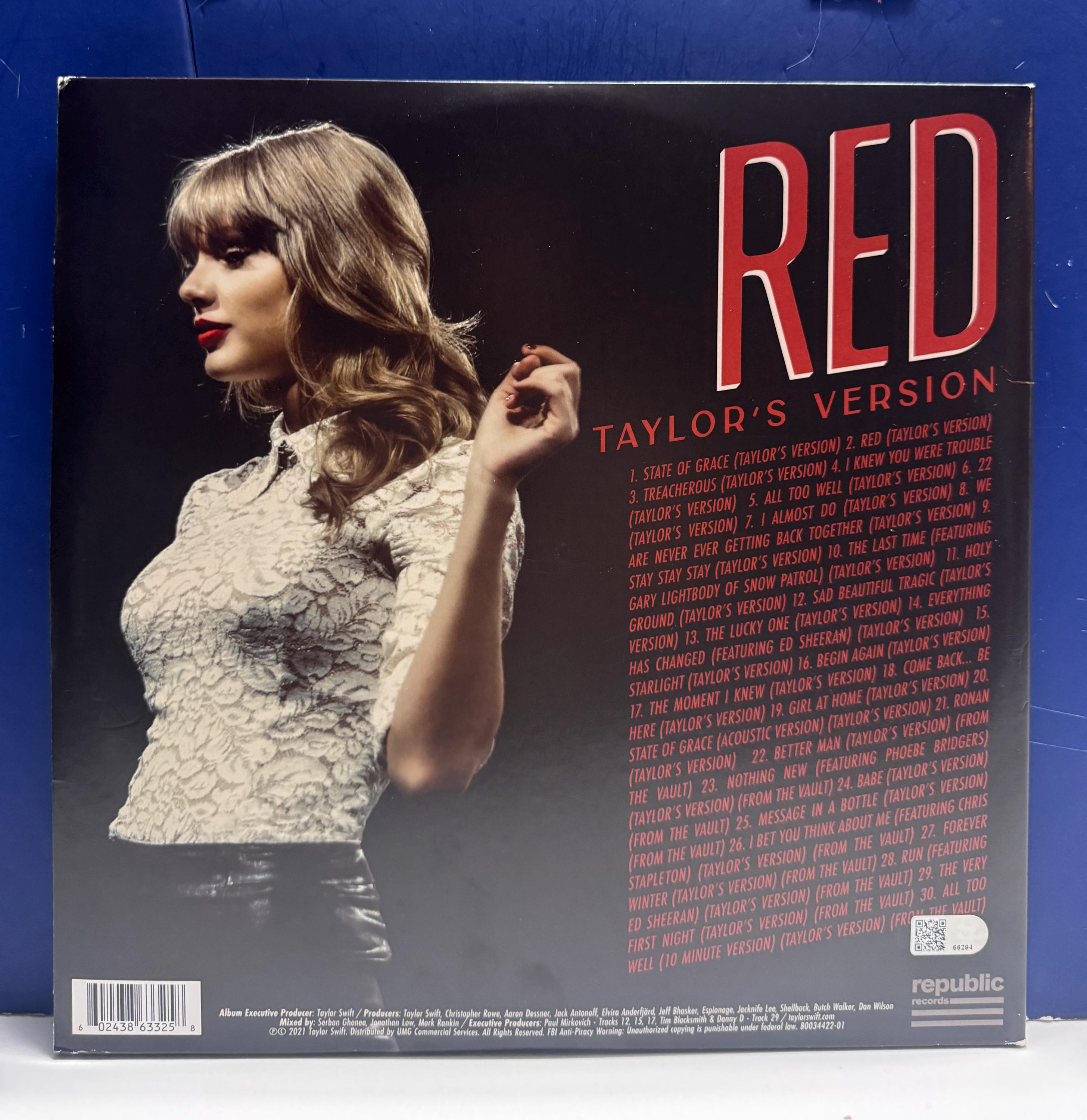 Taylor Swift - Red Taylor's Version - New Signed Vinyl LP Record