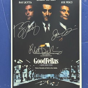 GOODFELLAS 3 Cast-members Signed Movie Poster COA AUTHENTICATED