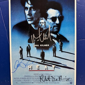 HEAT - 3 Cast-members Signed Movie Poster COA AUTHENTICATED