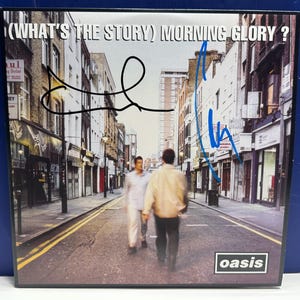 Oasis - (What&#39;s The Story) Mornin Glory? - Nuovo disco in vinile LP firmato da Liam Gallagher e Noel Gallagher, certificato di autenticità
