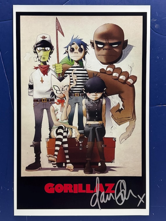 GORILLAZ - Damon Albarn Signed Music Poster Coa AUTHENTICATED - Etsy