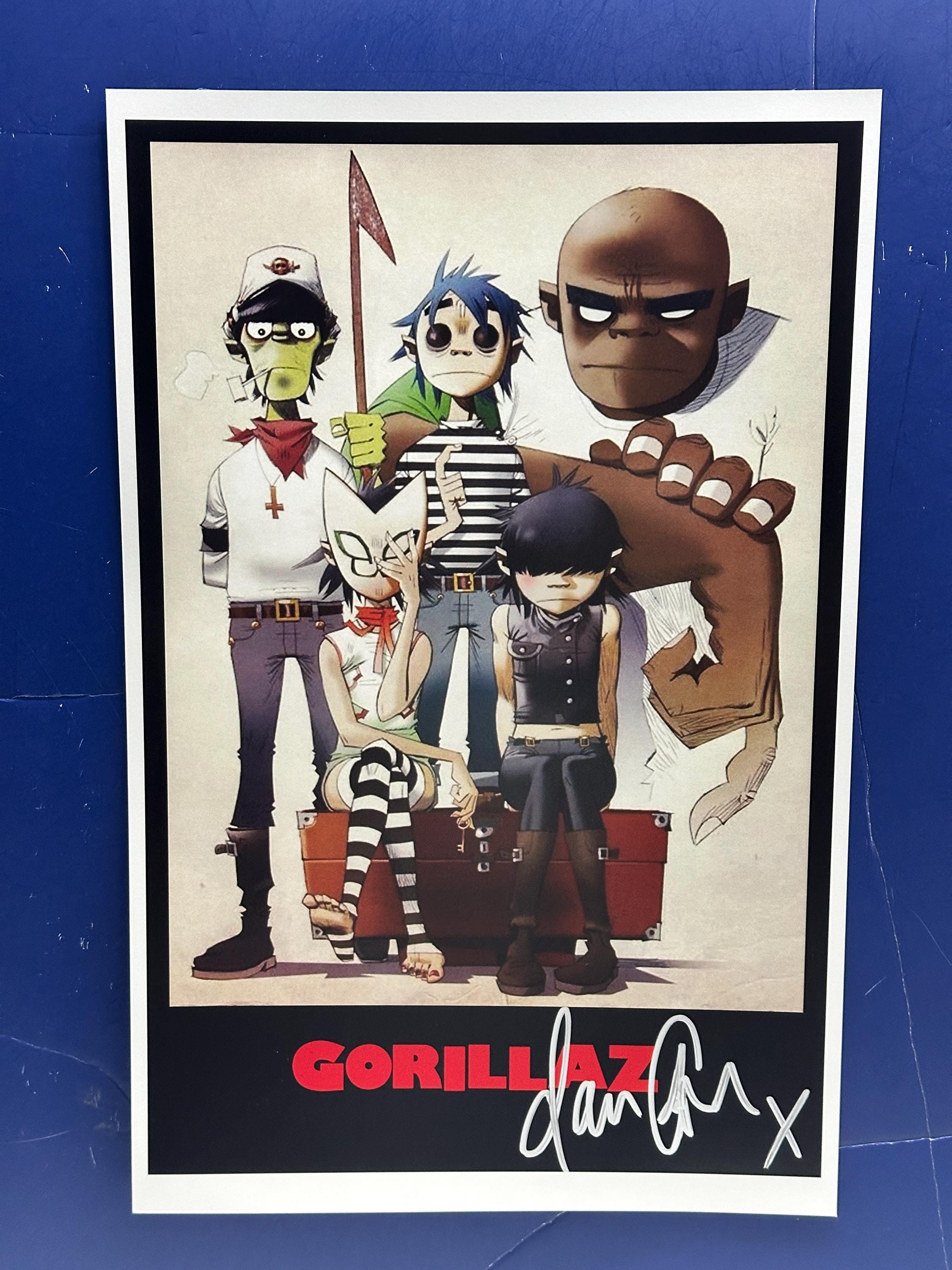 GORILLAZ - Damon Albarn Signed Music Poster Coa AUTHENTICATED - Etsy
