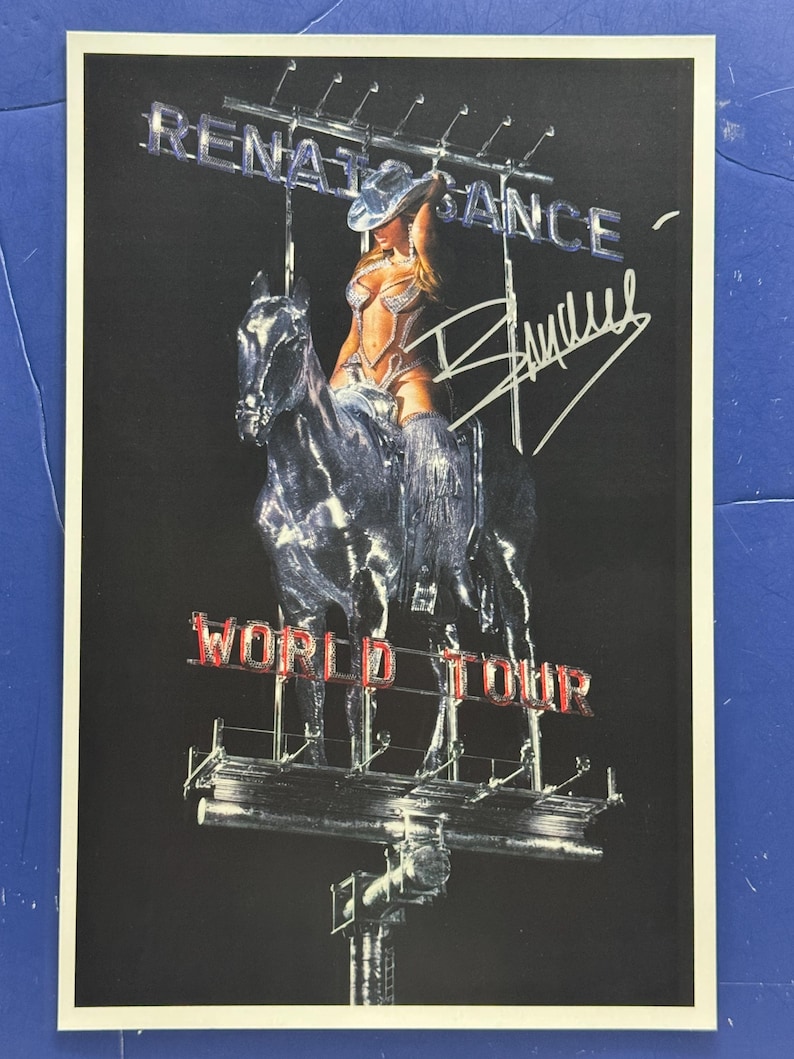 BEYONCE - Renaissance World Tour Signed Music Poster COA AUTHENTICATED ...