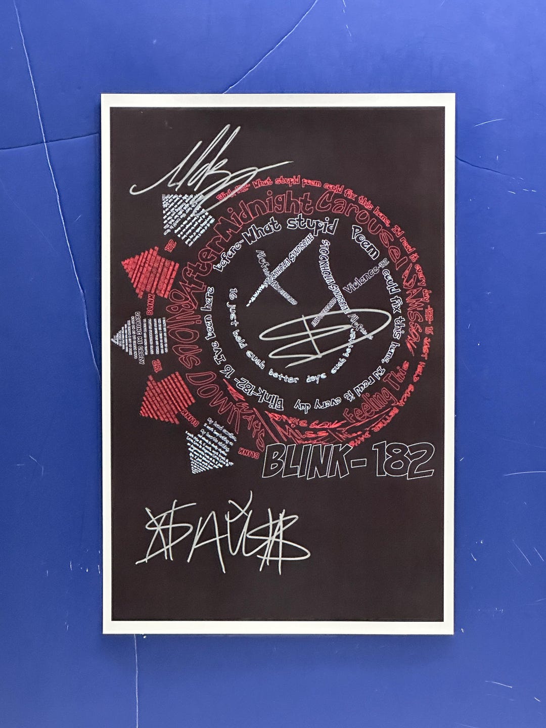 Blink 182 - After Midnight Carousel Signed Music Poster COA ...