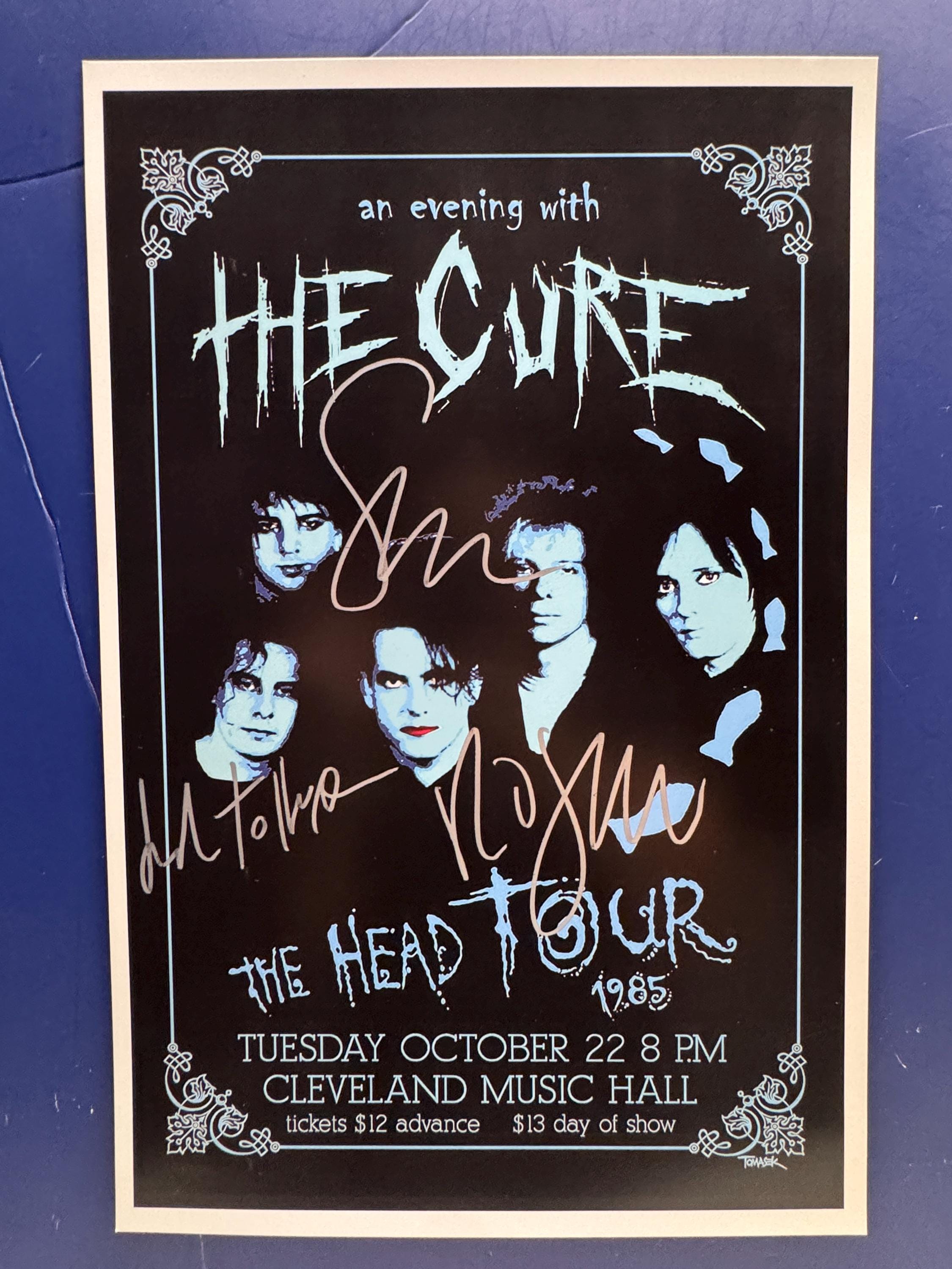 The Cure - the Head Tour 1985 - 3 Band-members Signed