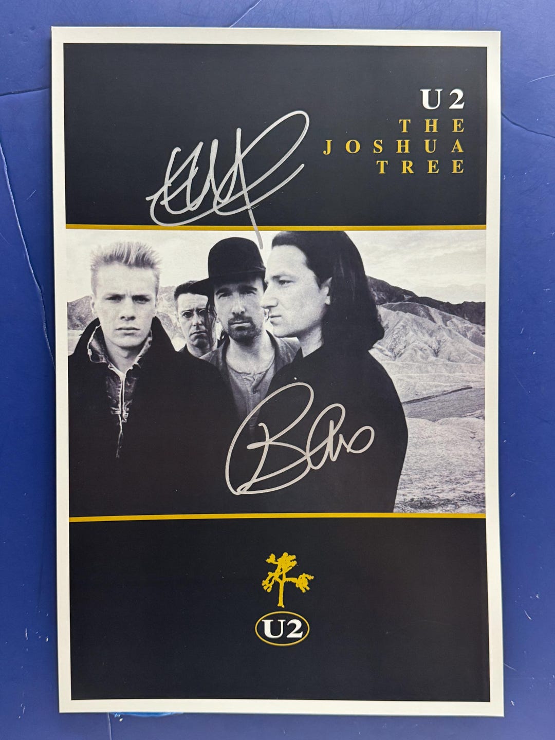 U2 - the Joshua Tree Signed Music Poster COA AUTHENTICATED - Etsy