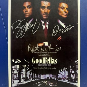 GOODFELLAS 3 Cast-Members signiertes Filmposter COA AUTHENTICATED