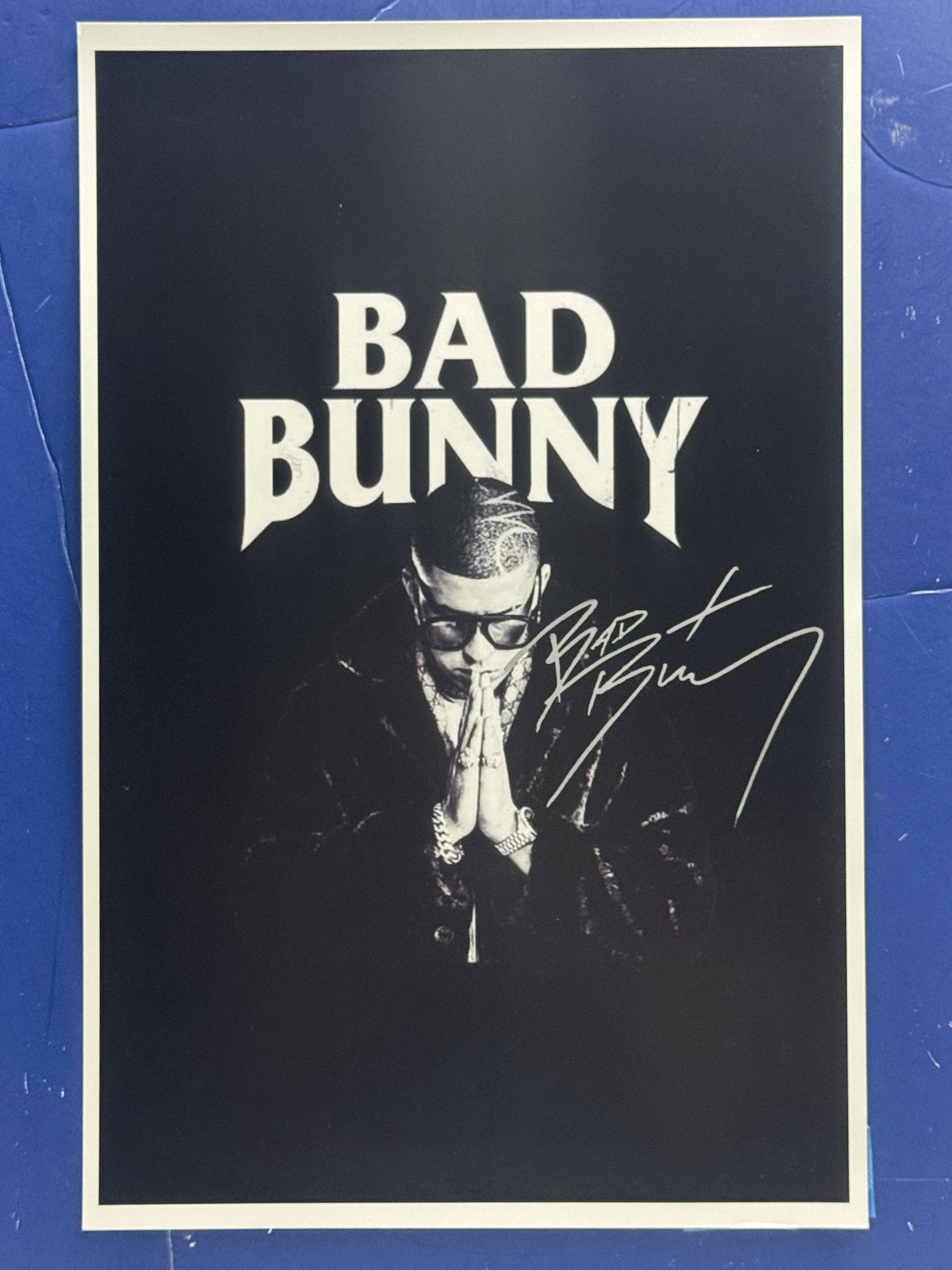 BAD BUNNY - Artist Signed Music Poster Coa AUTHENTICATED - Etsy
