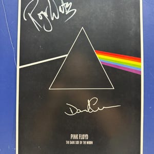Póster musical firmado de Pink Floyd - The Dark Side of The Moon, certificado de autenticidad