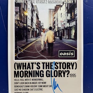 Oasis - What's The Story Morning Glory? Signed By 2 Music Poster COA AUTHENTICATED