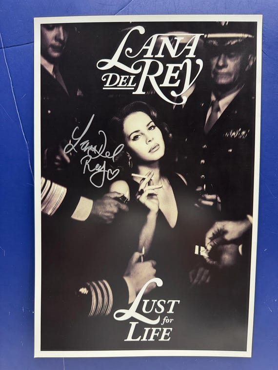 Lana Del Rey Lust for Life サイン入り LANA DEL REY - LUST FOR LIFE - SIGNED PRINT | eBay