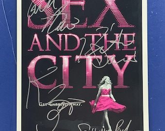 Sex and the City - 4 Cast-members Signed Movie Poster COA