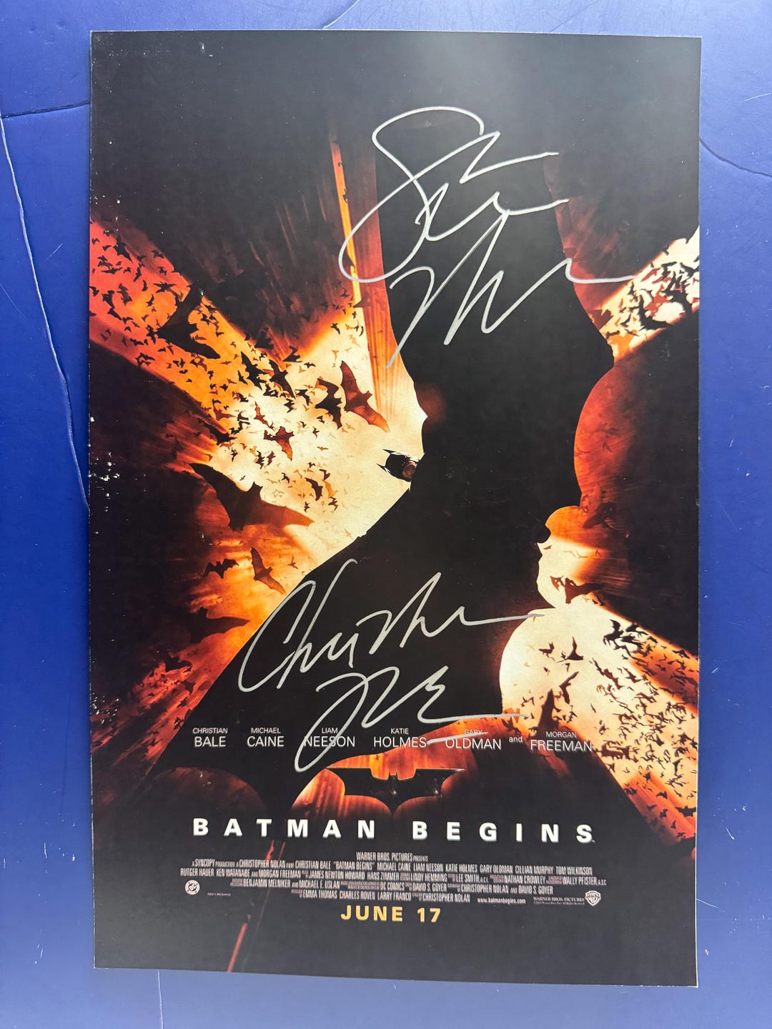 BATMAN BEGINS 2 Cast-members Signed Movie Poster Coa AUTHENTICATED - Etsy