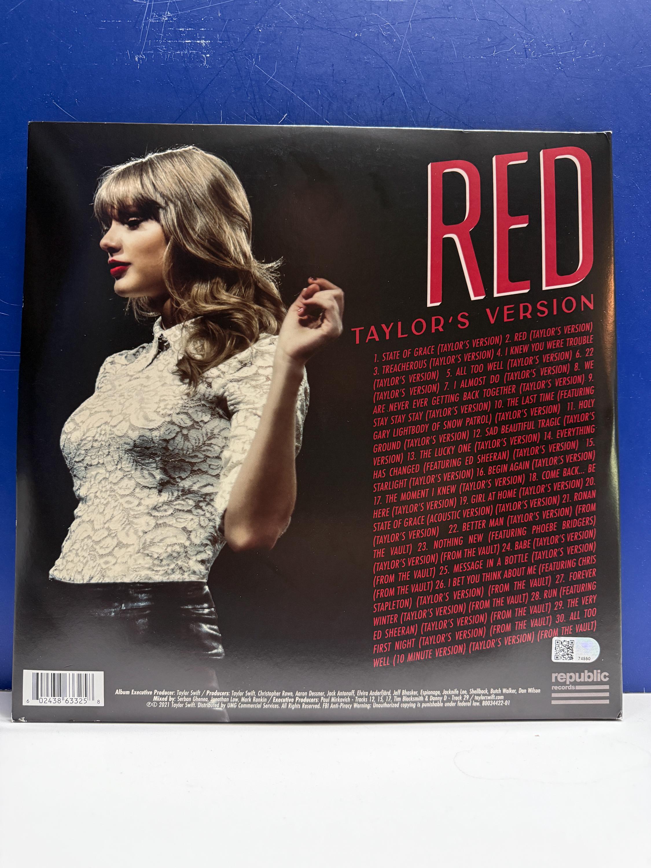 Taylor RED (Taylor's Version) サイン入り Taylor Swift - Red Taylor's Version - New Signed Vinyl LP Record