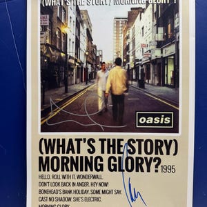Oasis - What&#39;s The Story Morning Glory? Signed By 2 Music Poster COA AUTHENTICATED