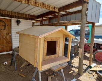 homemade wooden dog house