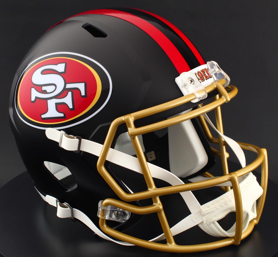 San Francisco 49ers Riddell Speed Full Size Replica NFL Football Helmet ...