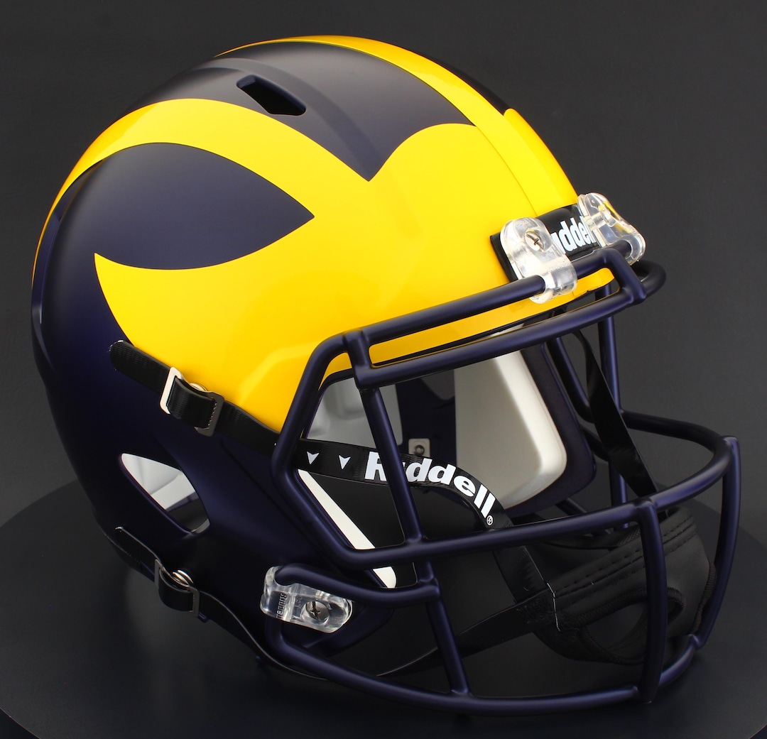 Mi Riddell Michigan Wolverines Riddell Speed Full Size Replica NCAA Football ...