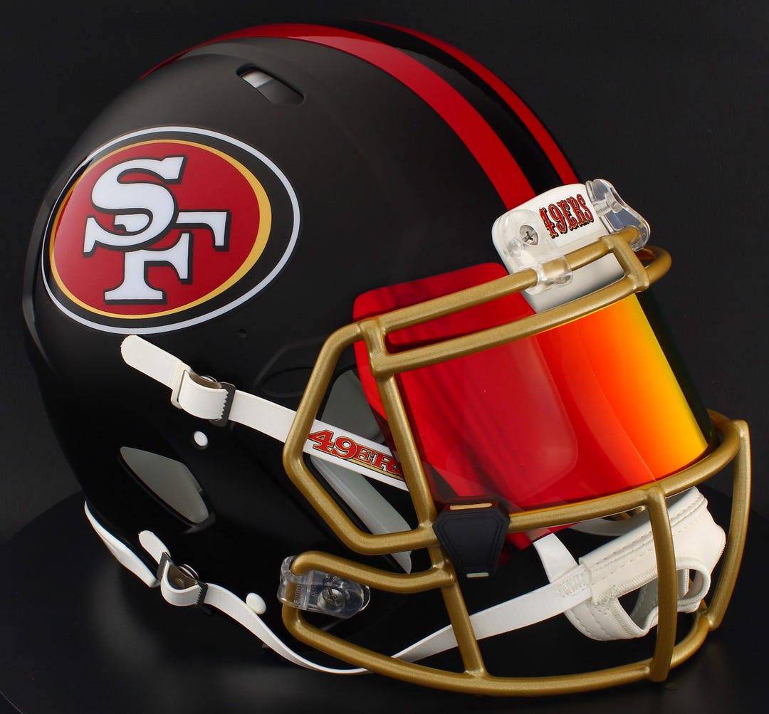 サンフランシスコ 49ers ゴールド レッド 装飾用ヘルメット アメリカン
