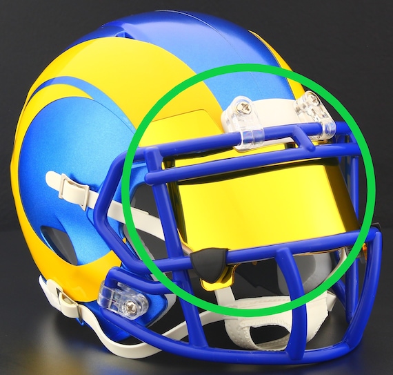 YELLOW Mini Eye Shield Visor for Los Angeles Rams NFL Mini