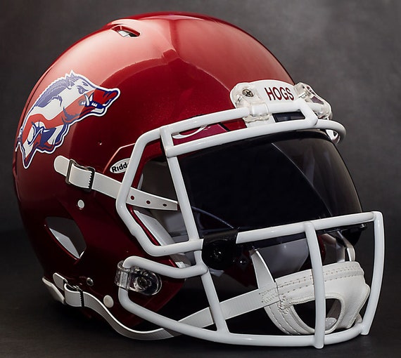 arkansas razorback motorcycle helmet Arkansas Razorbacks NCAA Riddell Speed Full Size Replica Football Helmet