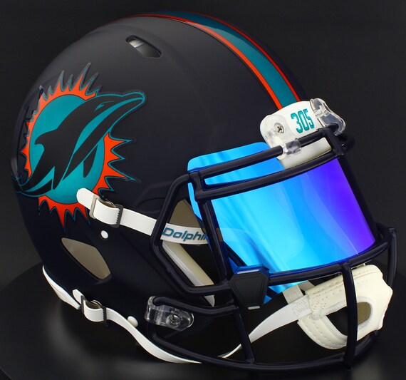 customize football helmet riddell Miami Dolphins NFL Riddell Speed Full Size Replica Football Helmet With  Customizable Visor!