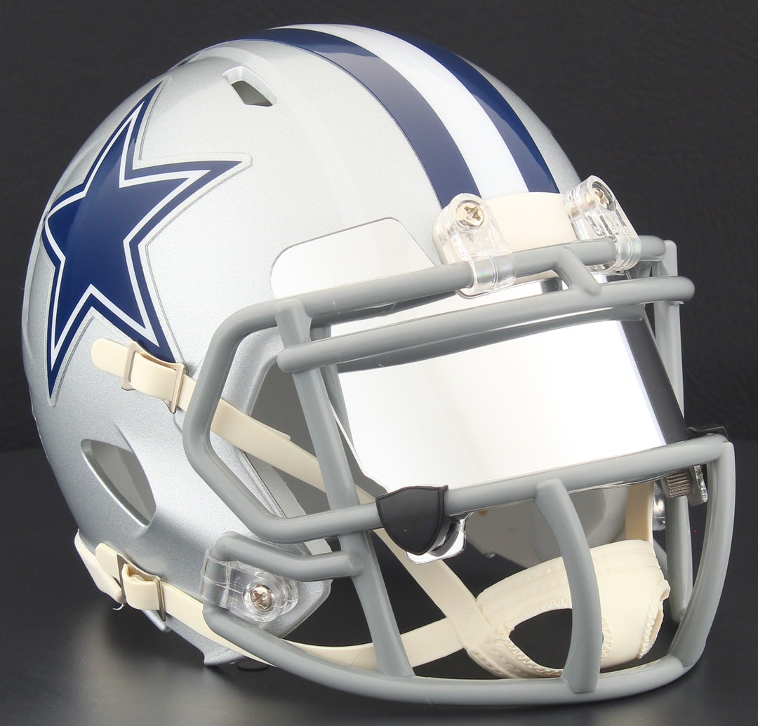 Dallas Cowboys NFL Riddell Speed Mini Football Helmet W/ EYE SHIELD ...