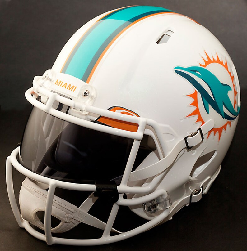 Riddell Miami Dolphins Speed Football Helmet - Thumbnail 4