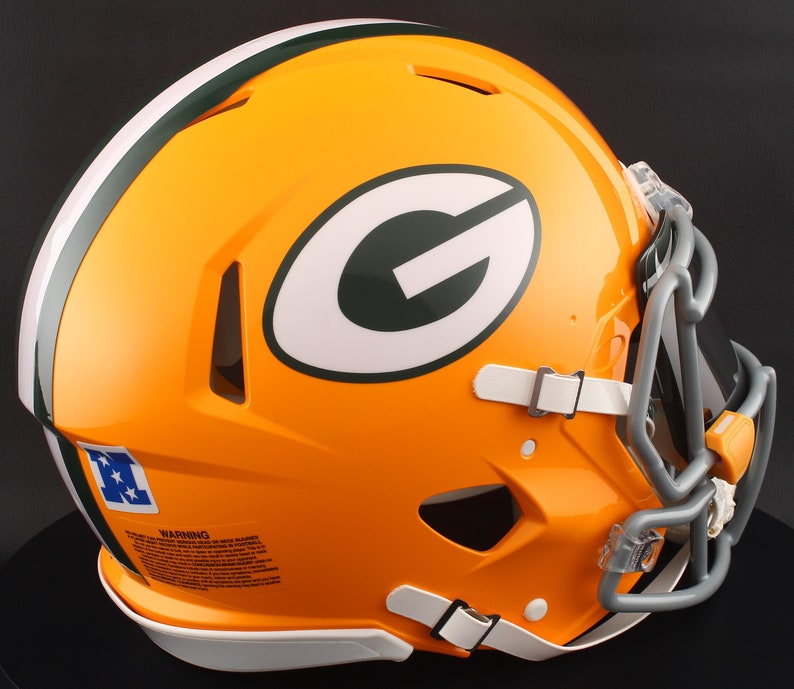 Riddell Green Bay Packers Speed Replica Helmet - Thumbnail 4