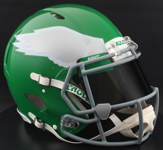 custom full size football helmet Replica absorbing protection with BASF Green Gridirion - Football Helmets,