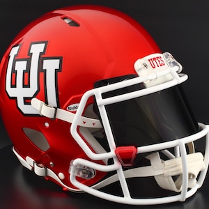 カスタマイズ可能なバイザー付き、ユタ大学 NCAA リデル スピード フルサイズ レプリカ フットボール ヘルメット!