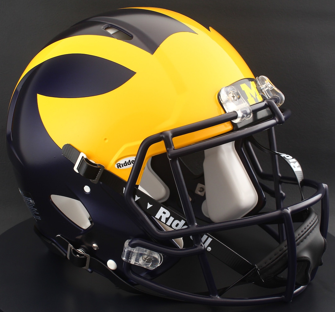Mi Riddell Michigan Wolverines NCAA Riddell Speed Full Size Authentic Football ...